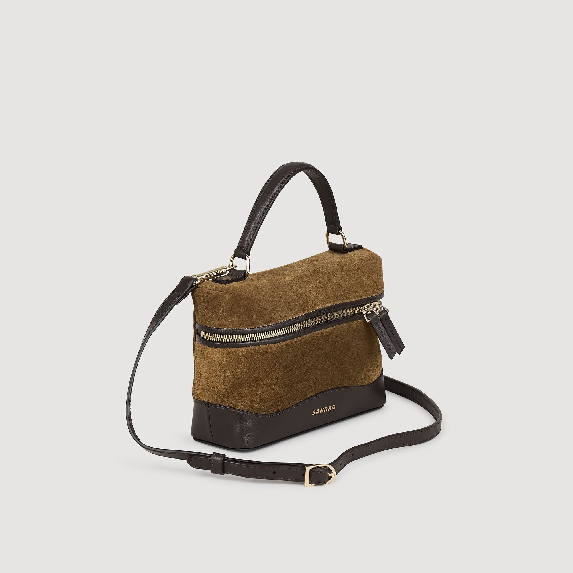 TANGOLINO leather and suede vanity bag