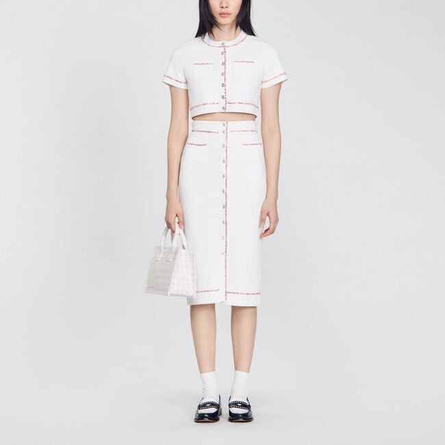 Rhinestone midi skirt