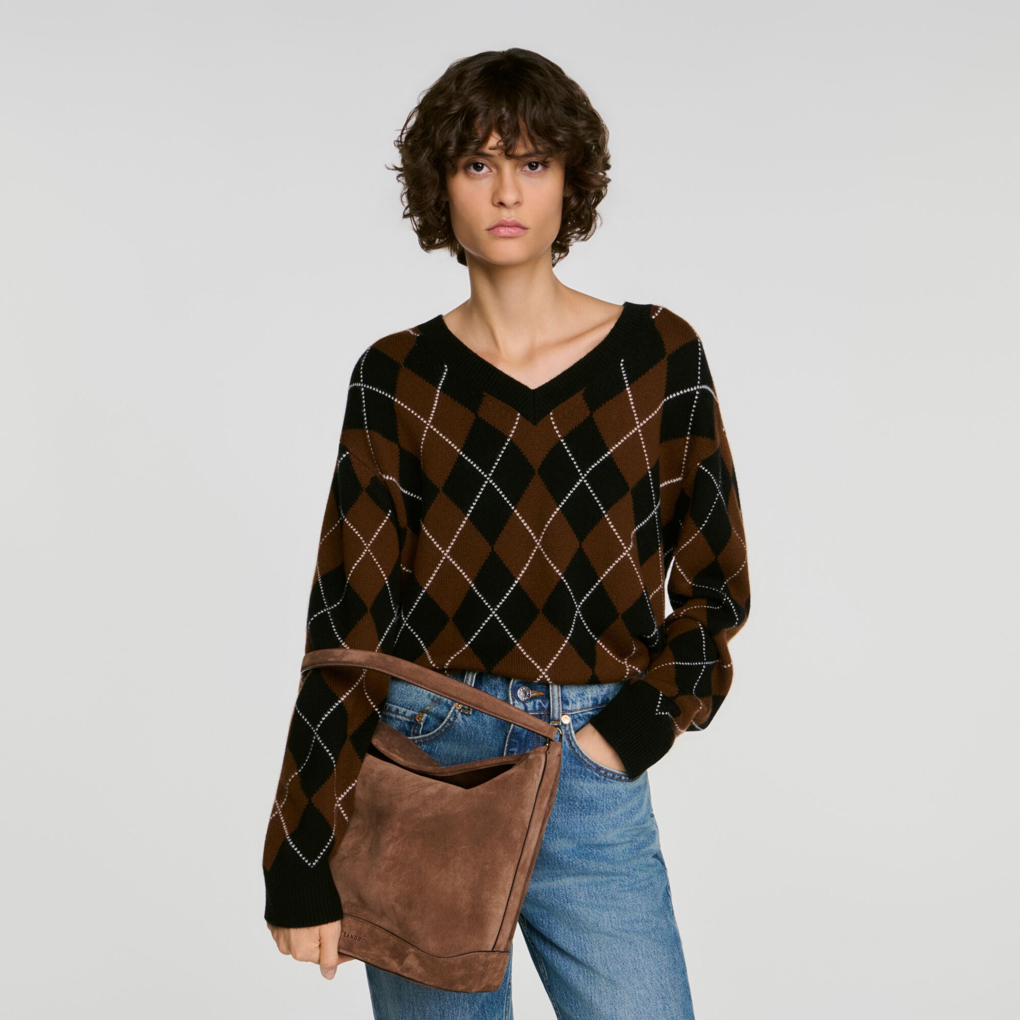 TANGOSO suede bucket bag