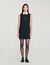 Mini dress with contrast collar