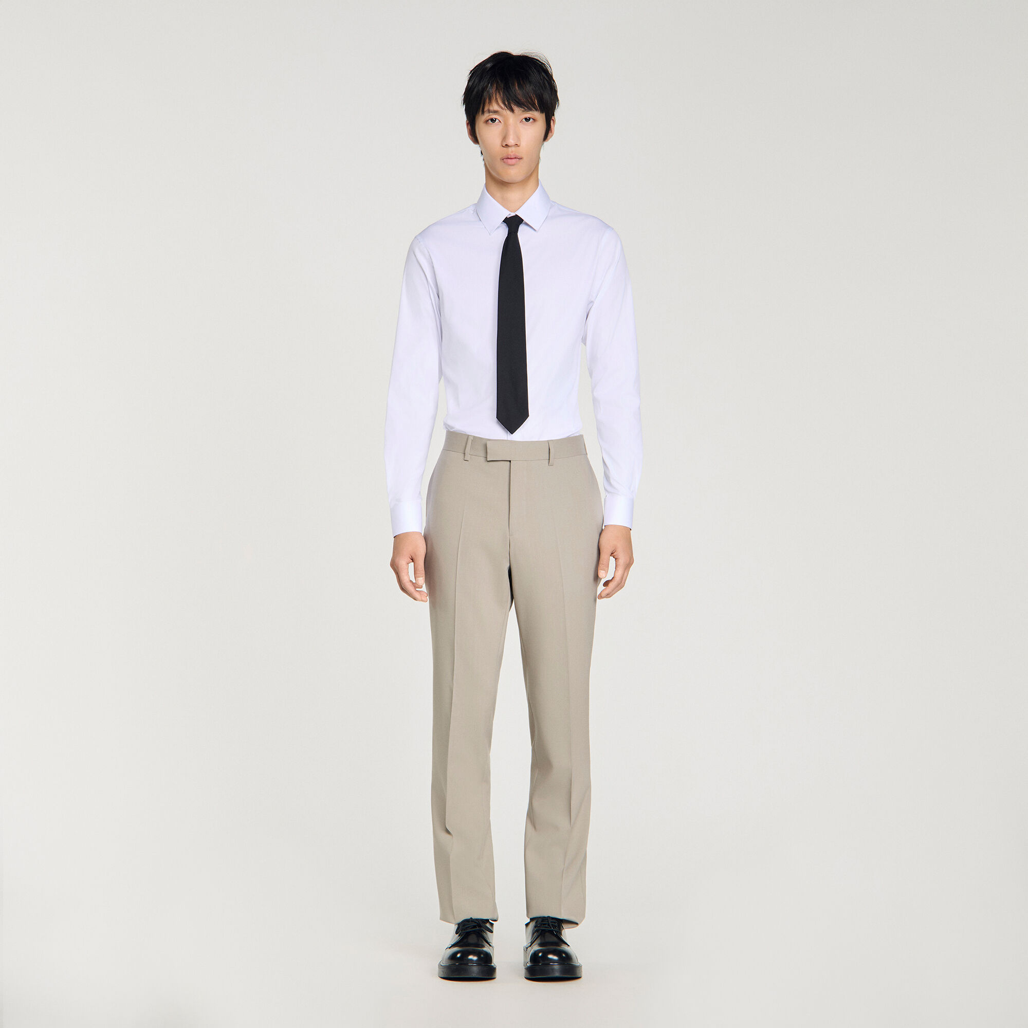 Wool suit trousers