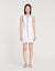 Mini knit dress with ruffles