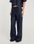 Raw denim wide-leg jeans