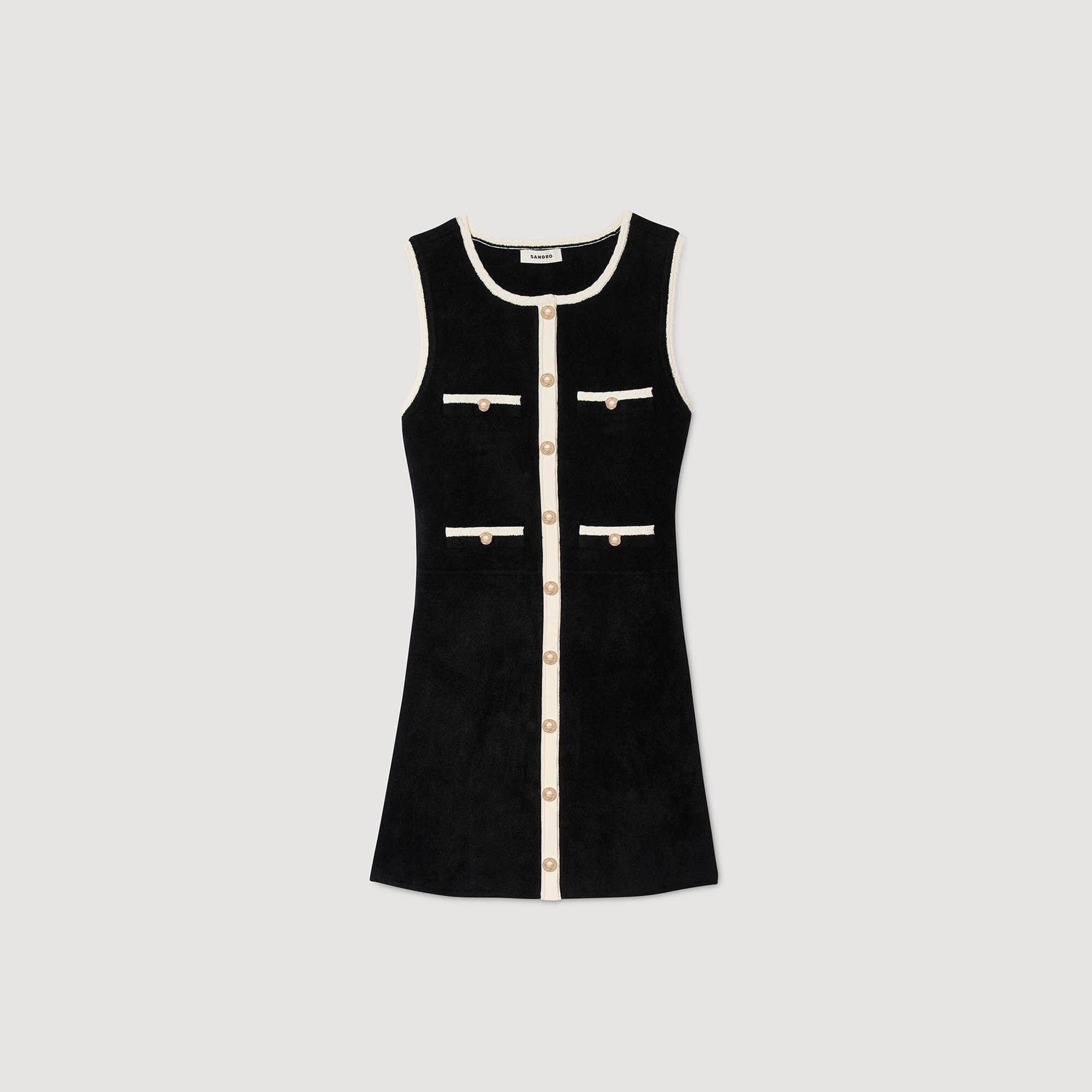 Mini velvet knit dress