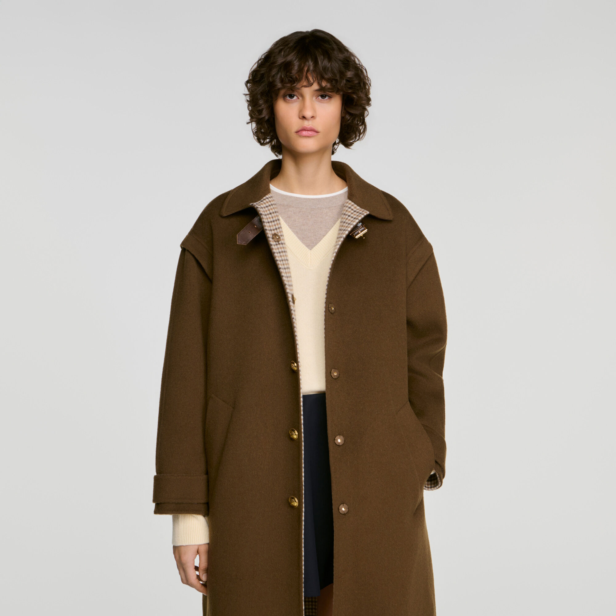 Double-faced wool coat - Women | Sandro