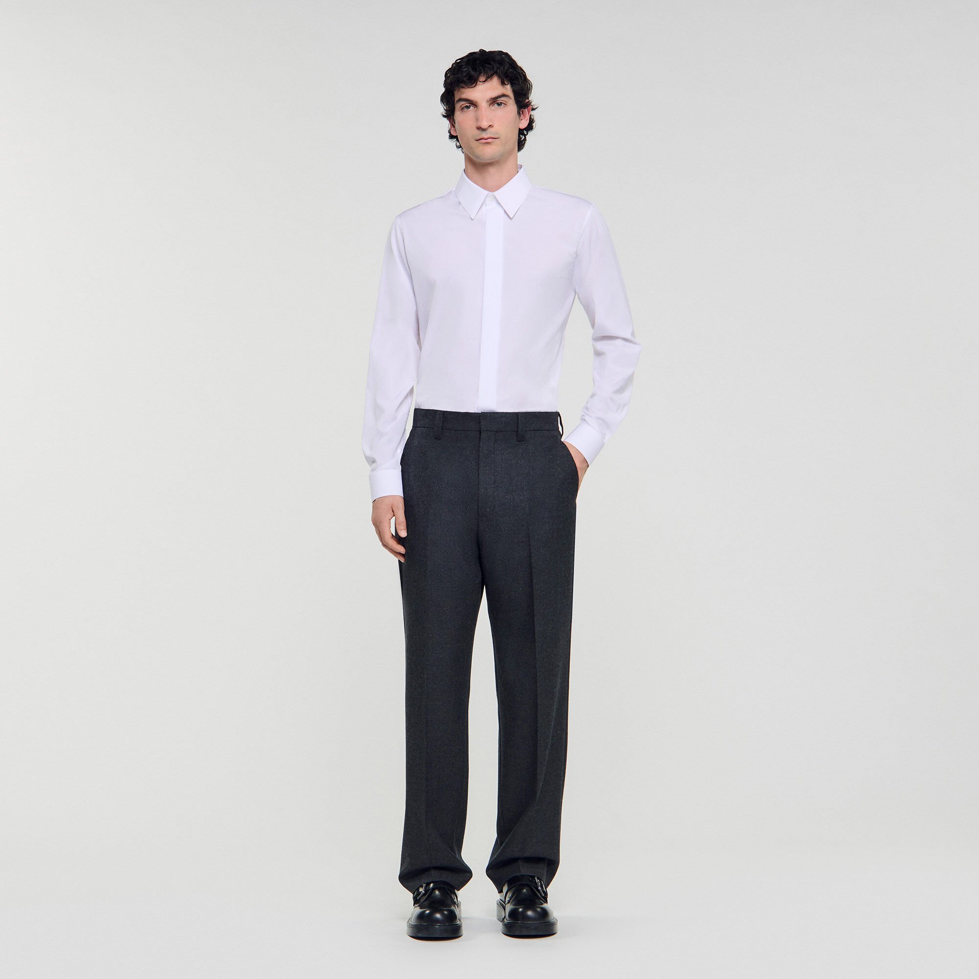 Wool suit trousers