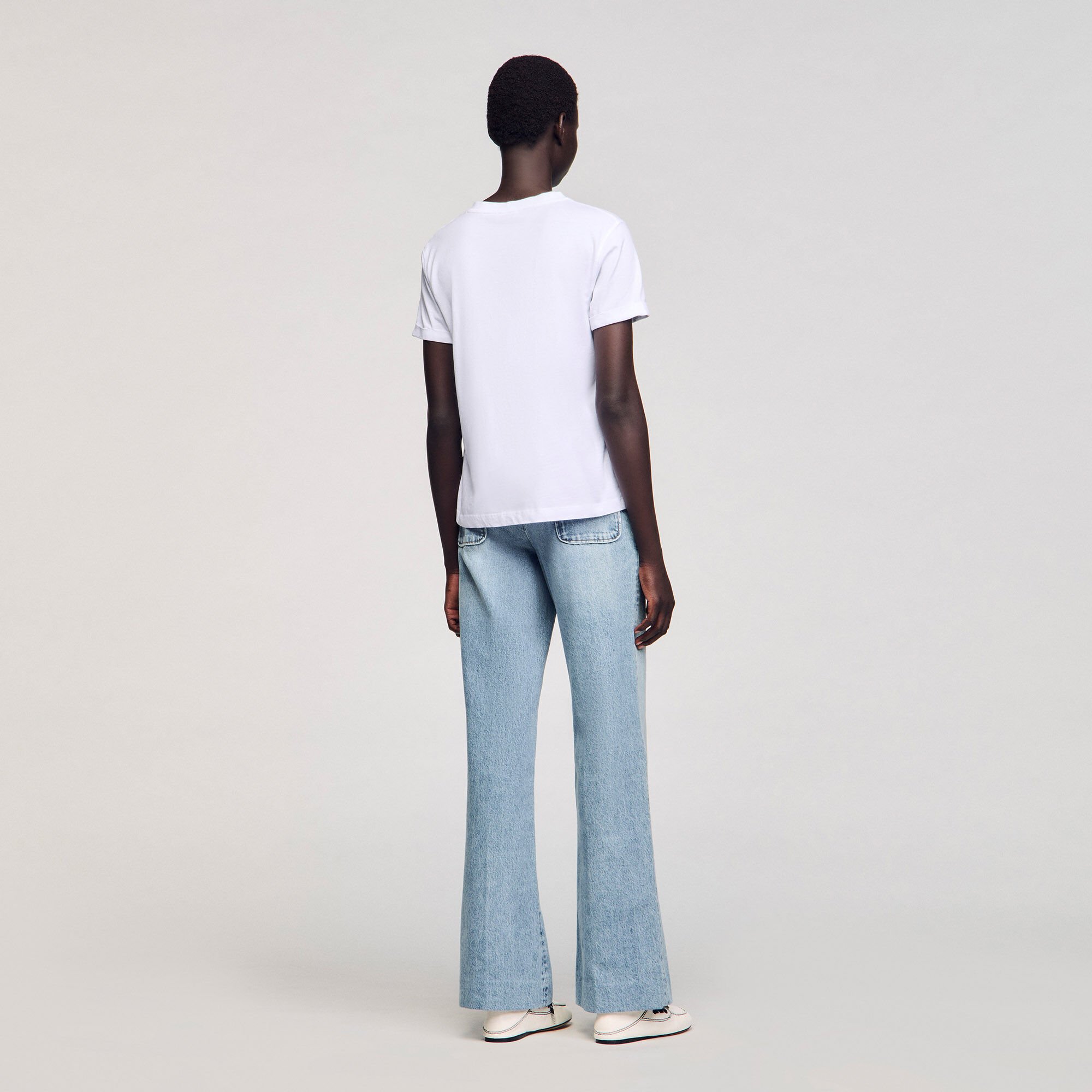 Cotton T-shirt with embroidery