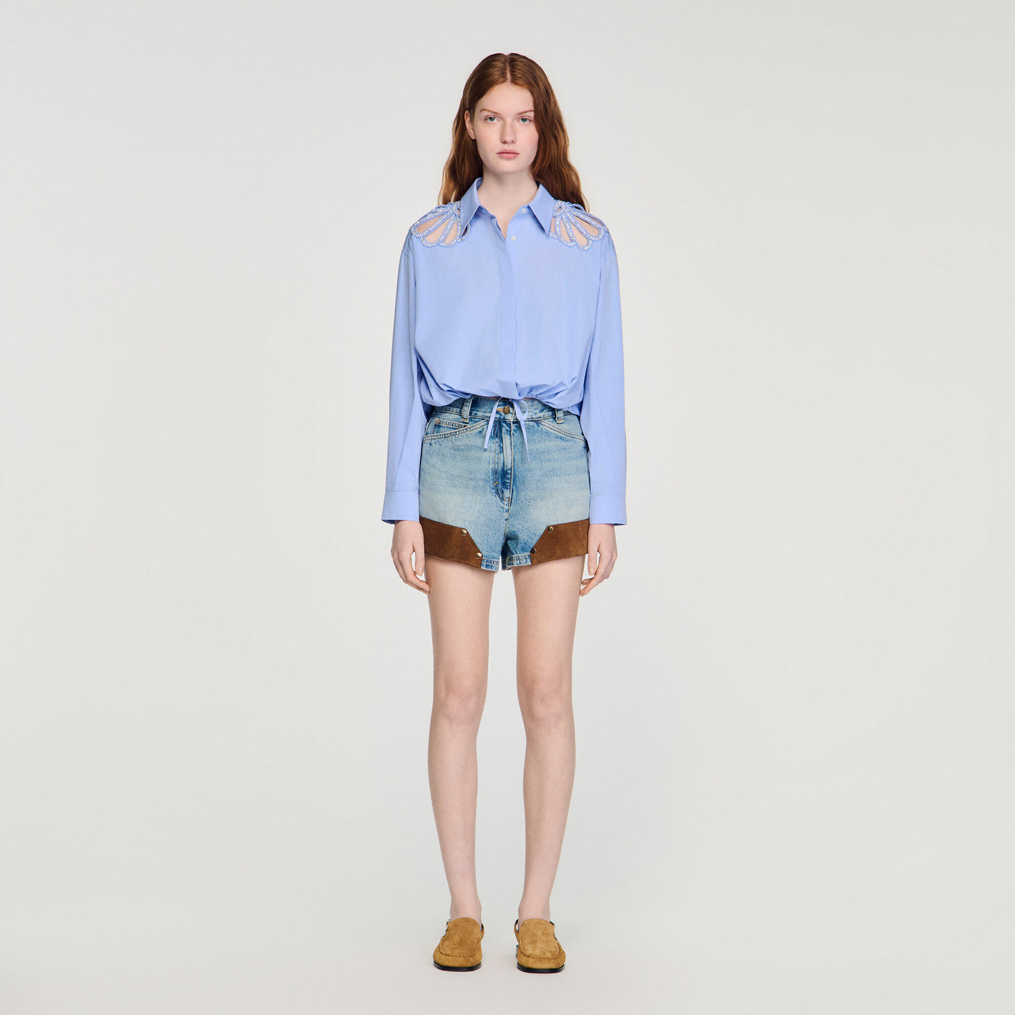 Embroidered cotton shirt