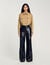 Flared leather trousers