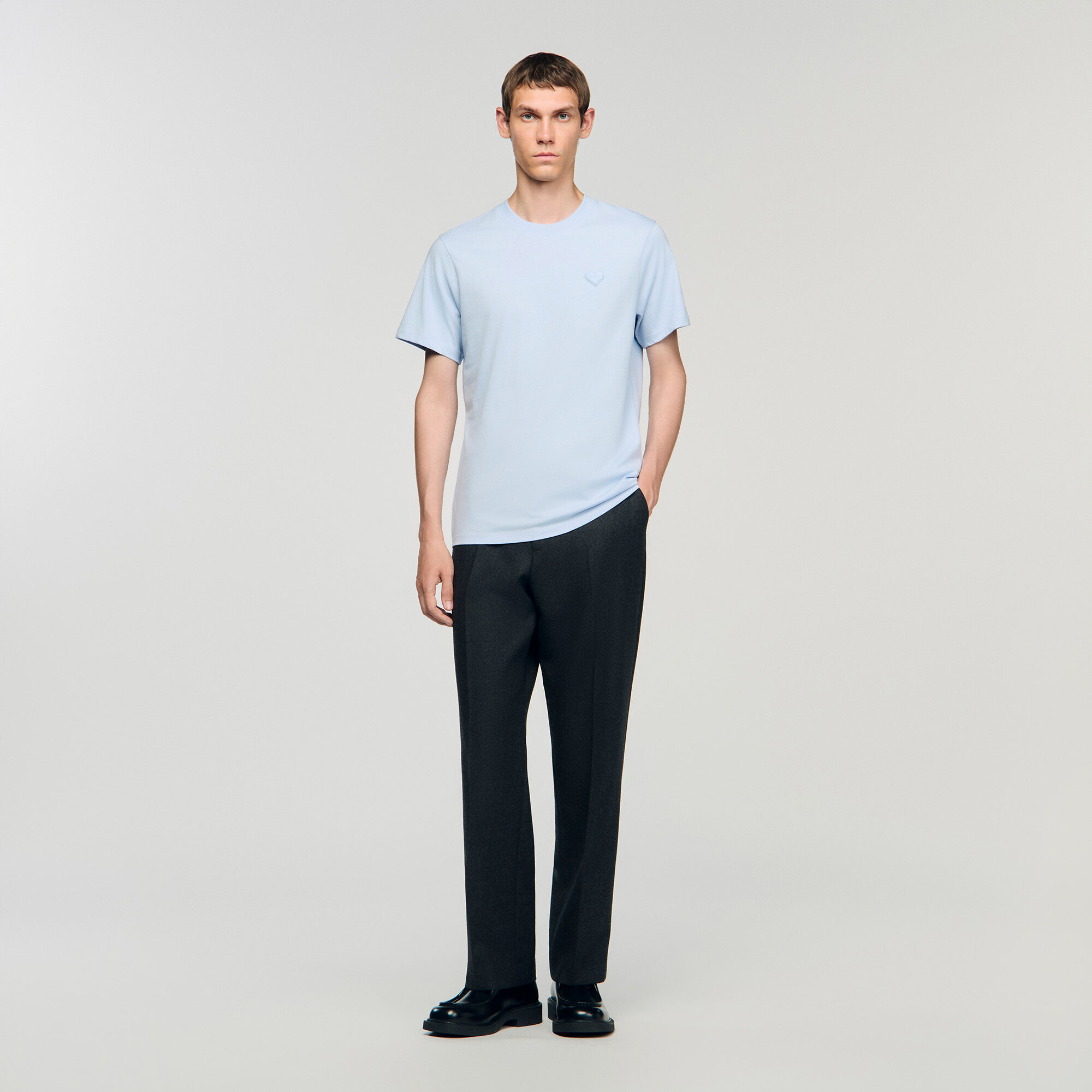 T-shirt with heart patch