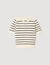 Striped sweater with pearl collar