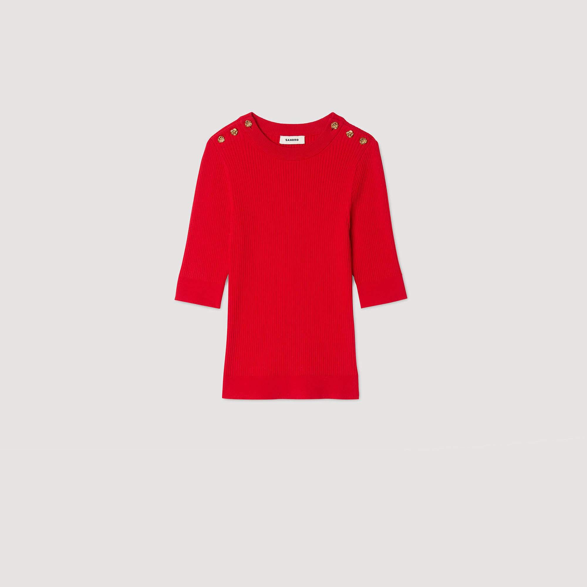 Argyle polo-neck sweater