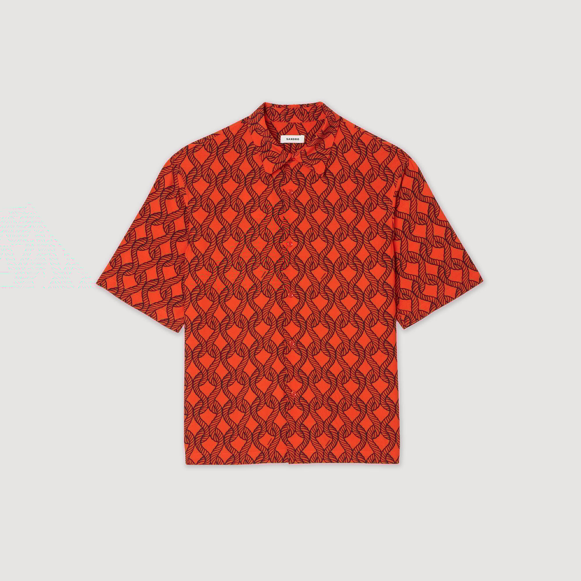 ジャケットシャツ　PIETRO PIANFORINI Rope print shirt brown for Men | Sandro Paris