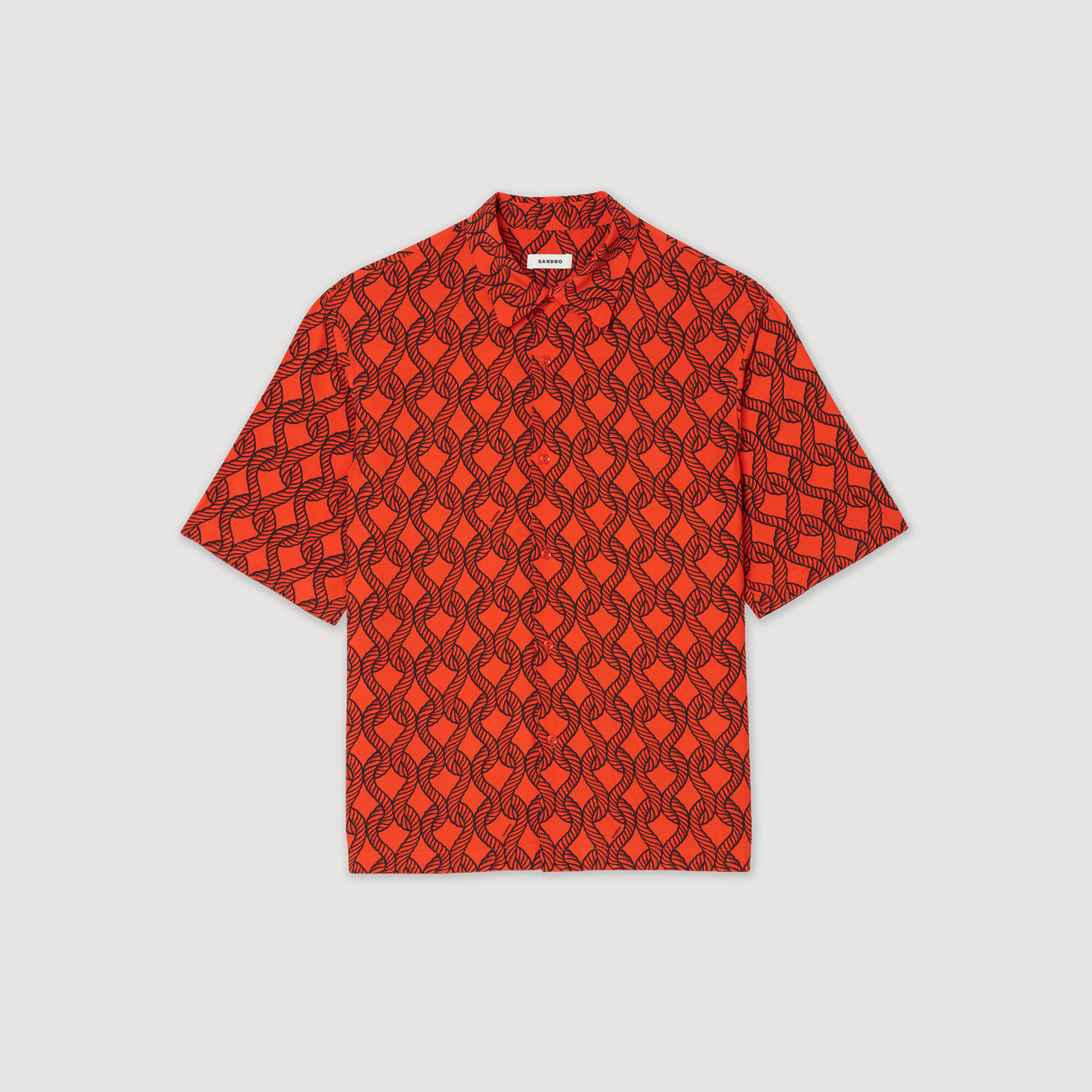 Loose-fit rope print shirt