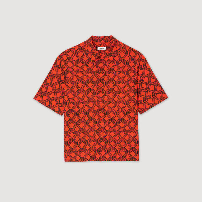 Loose-fit rope print shirt