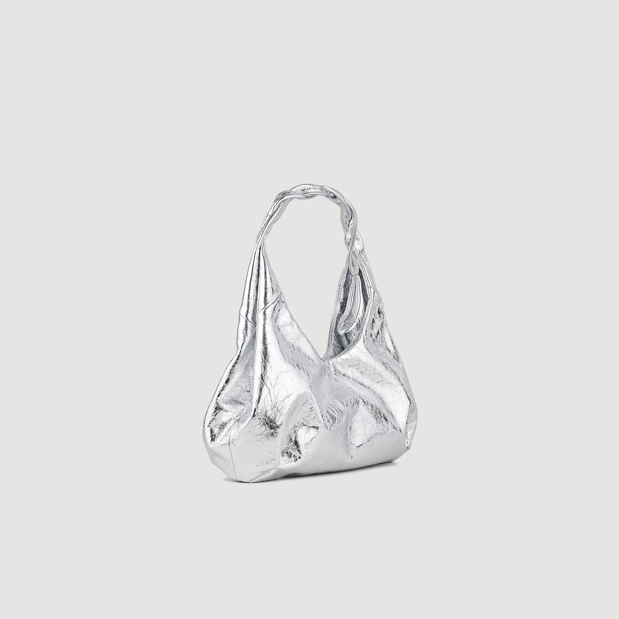 Metallic leather bag