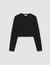 Cropped embroidered T-shirt