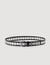 Belt with round buckle and eyelets