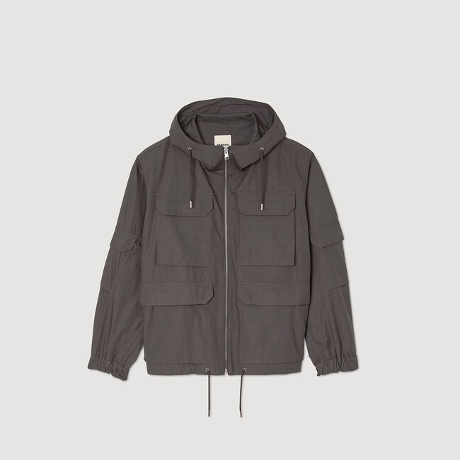Hooded windbreaker