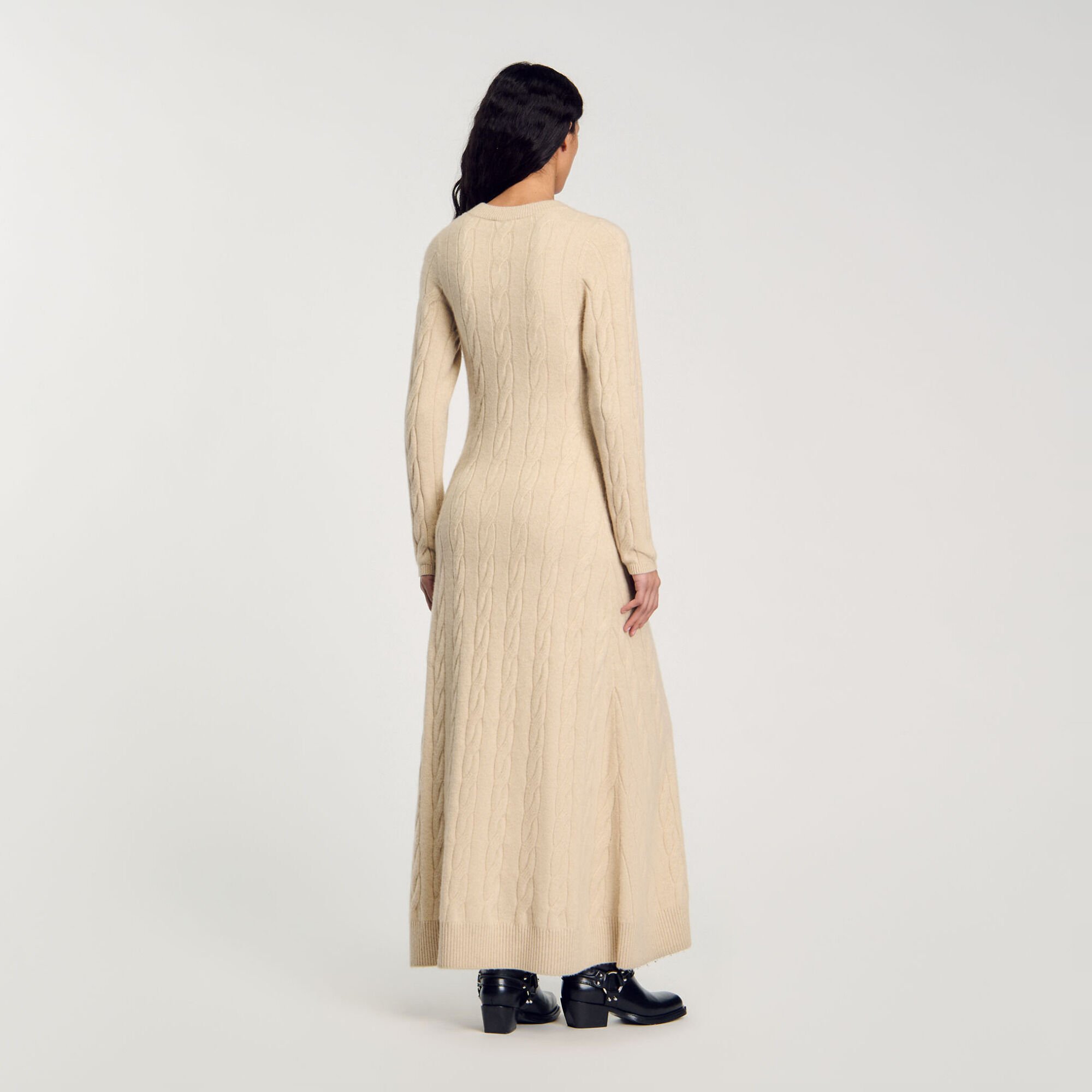 Cable knit maxi dress