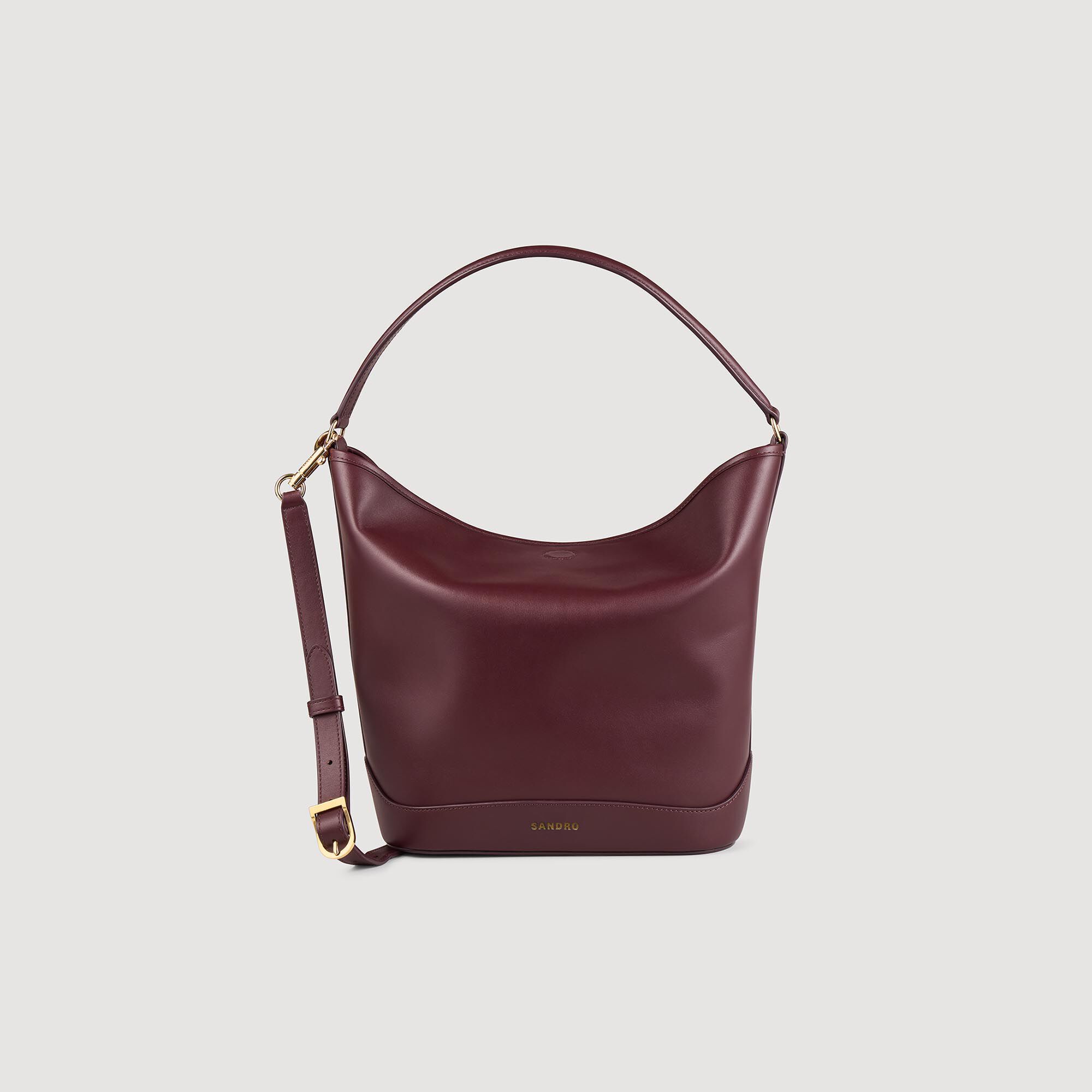 Leather bucket bag