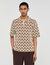 Rope jacquard cardigan shirt