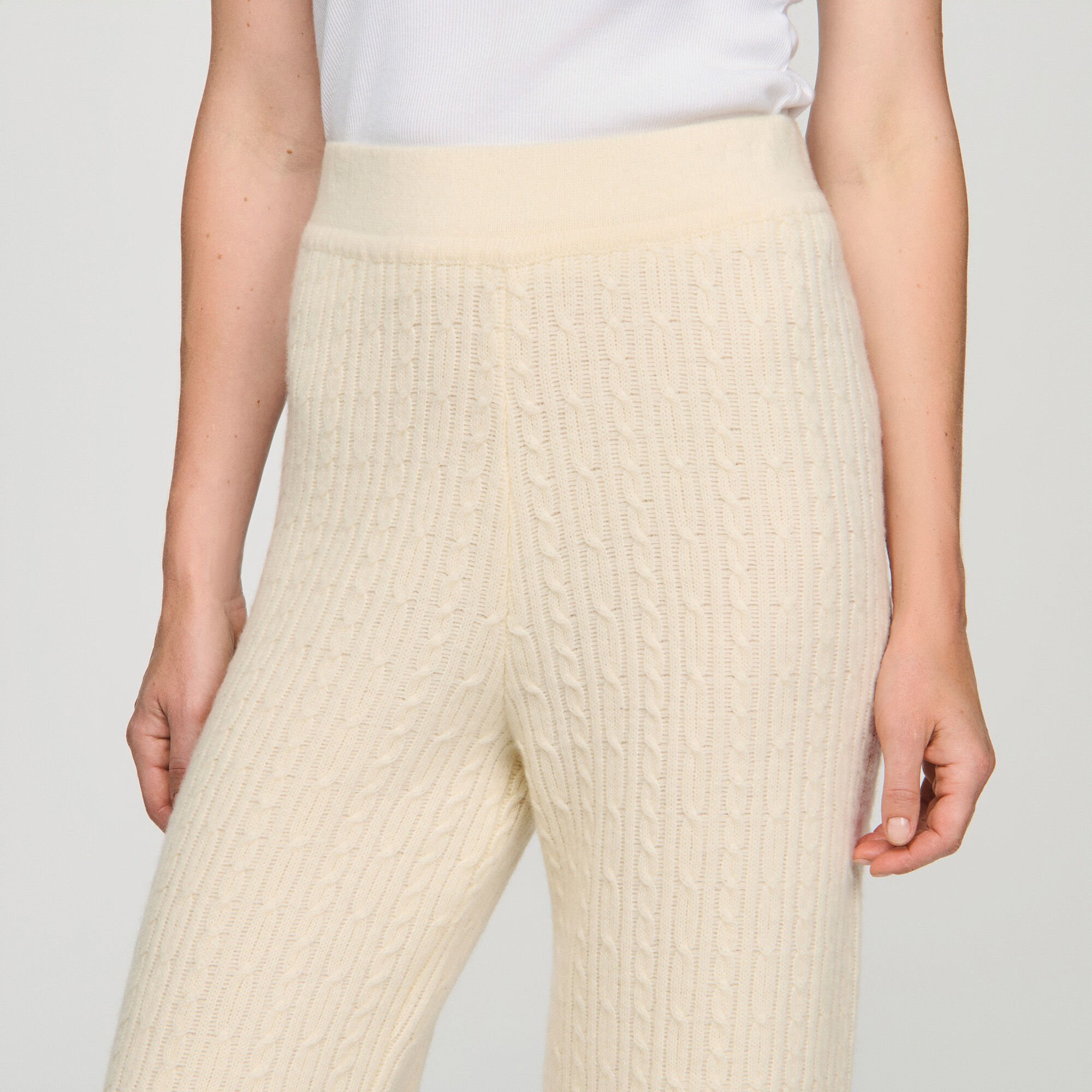 Cable knit pants