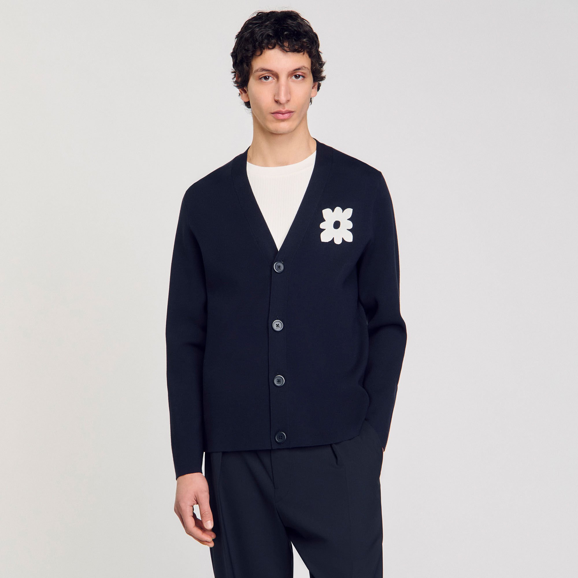 Cardigan with flower detail