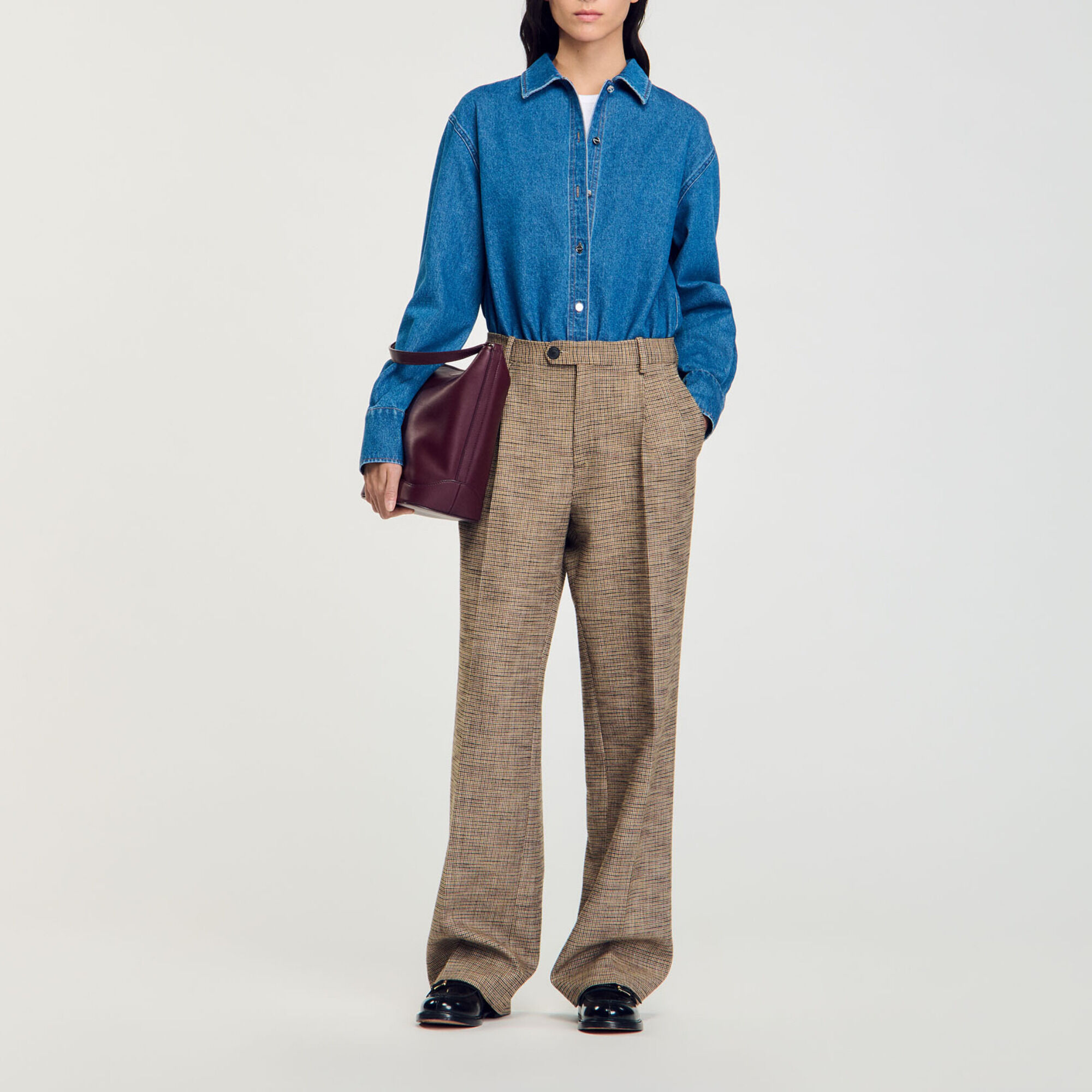 Micro houndstooth trousers