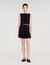 Mini pleated knit skirt