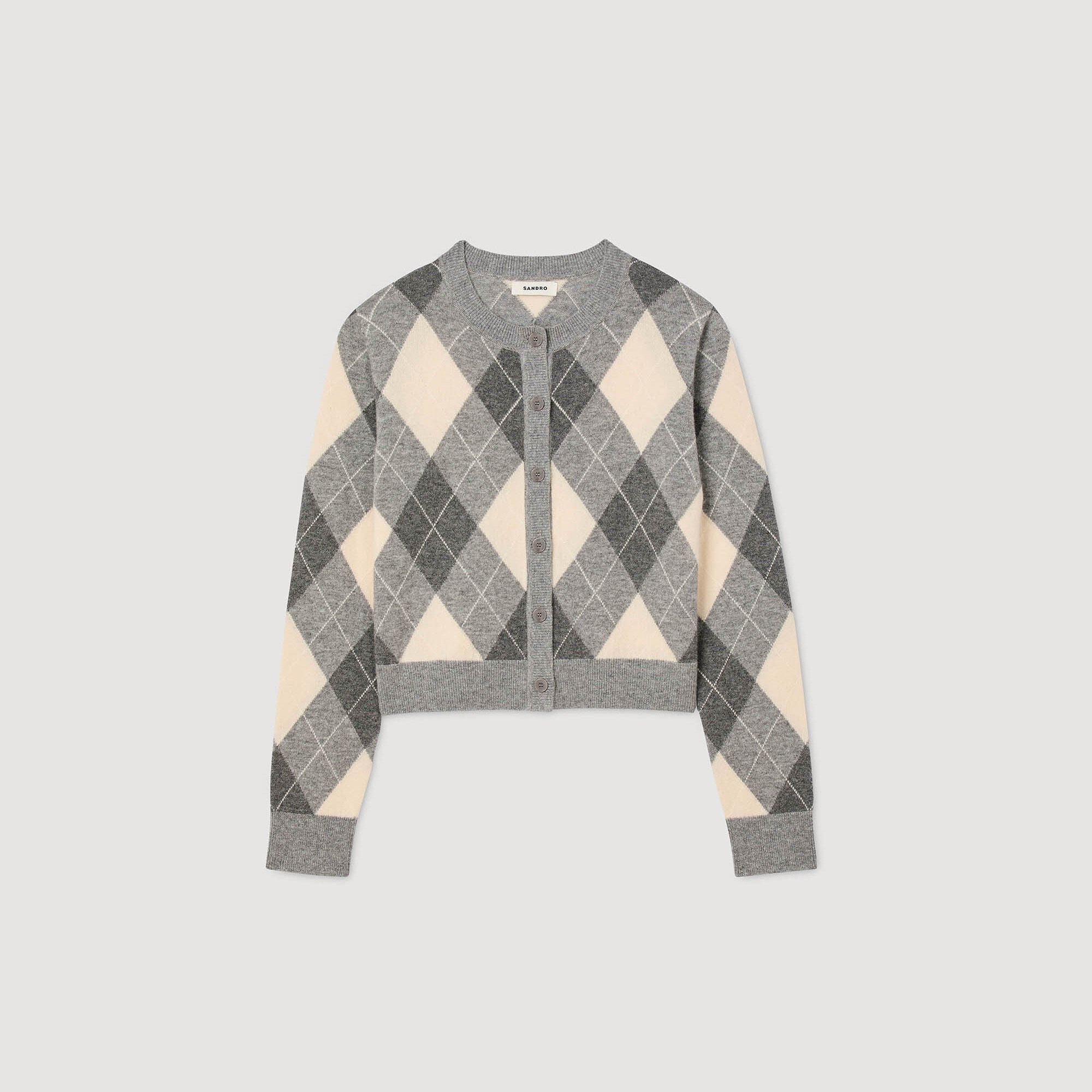 Argyle pattern cardigan