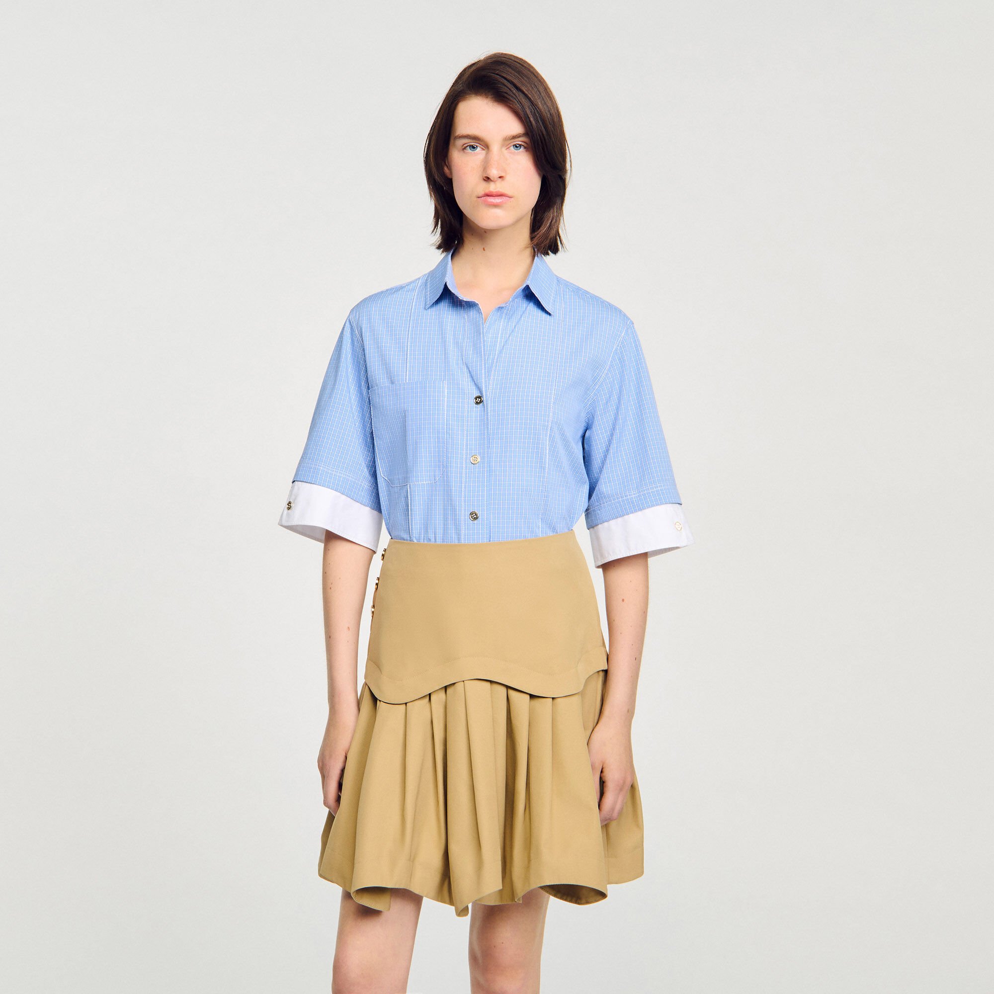 Oversized check shirt