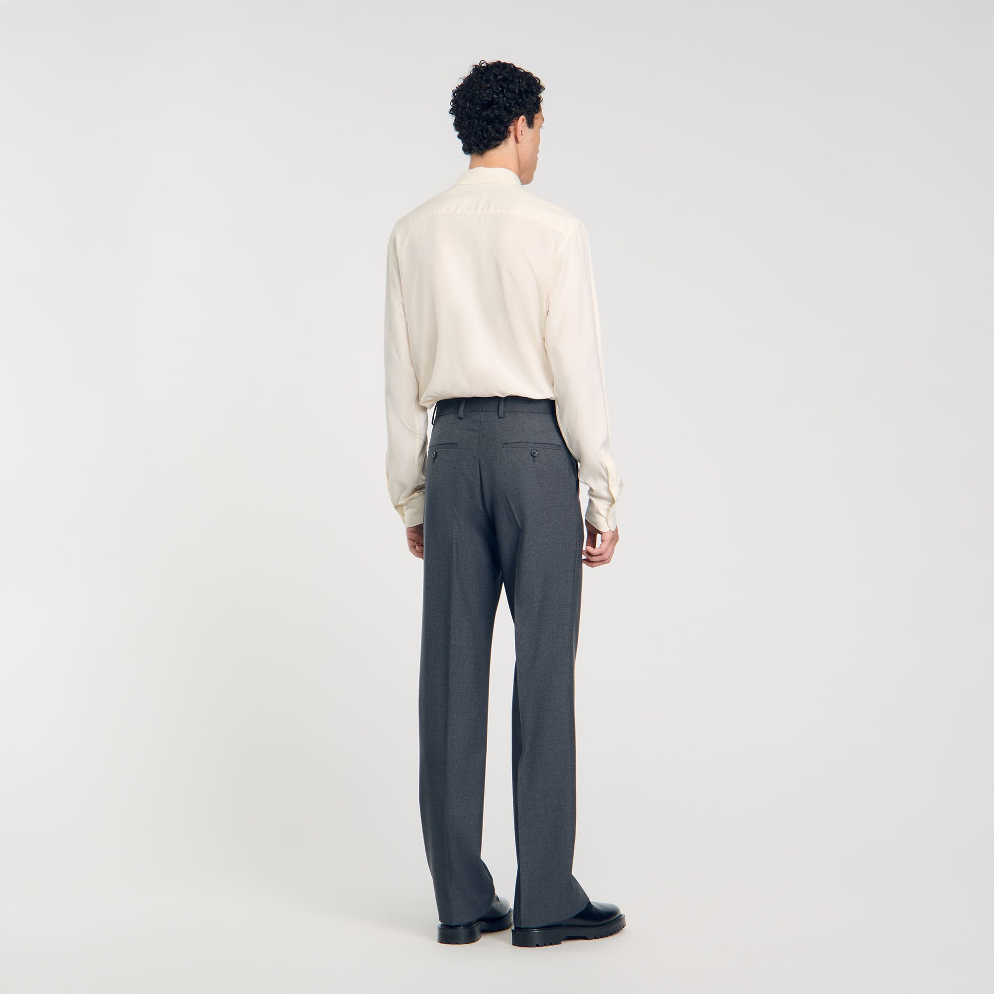 Wide-leg suit trousers