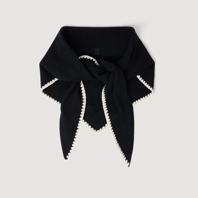 Ribbed wool scarf