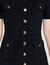 Button-up knit mini dress