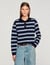 Striped polo sweater