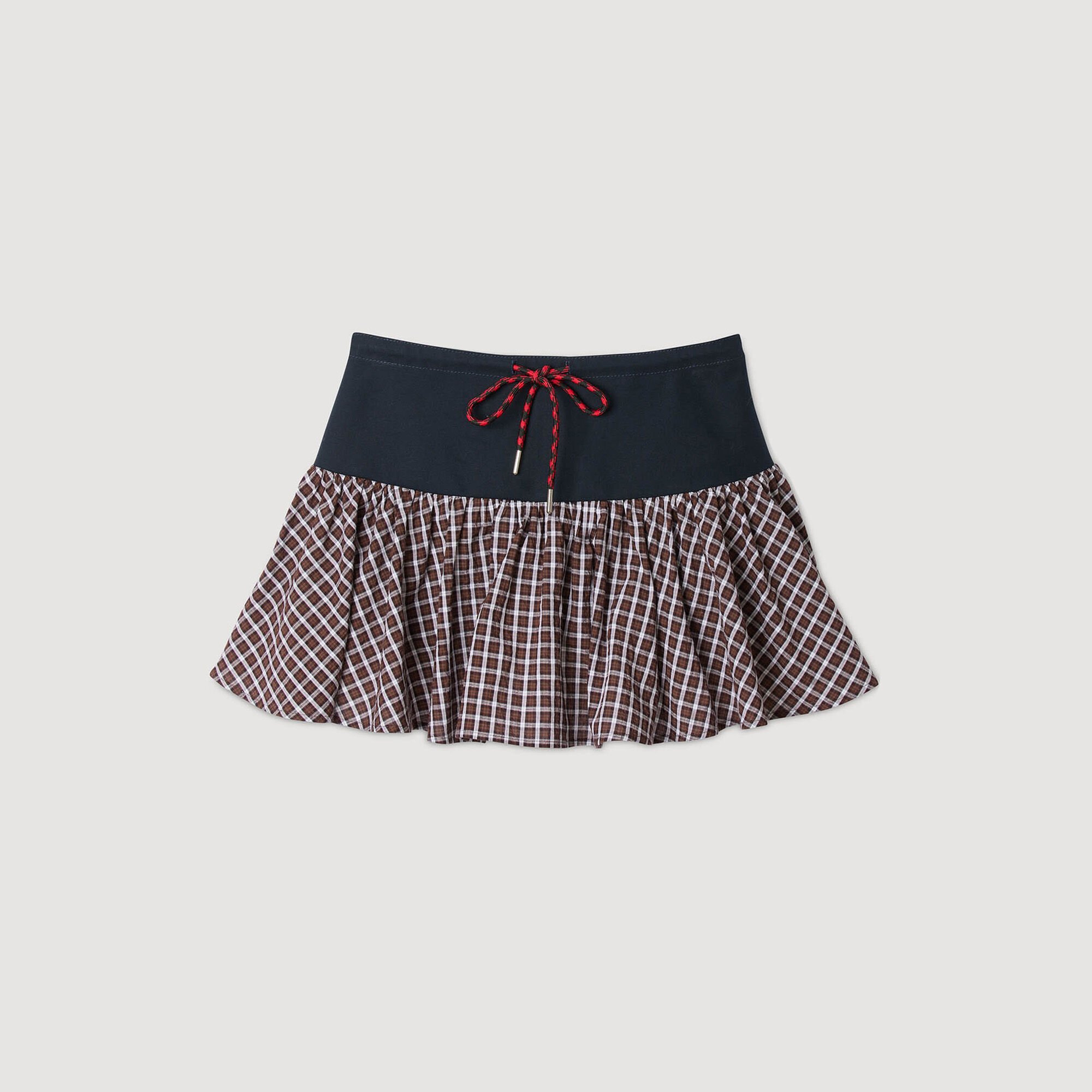 Checked skort