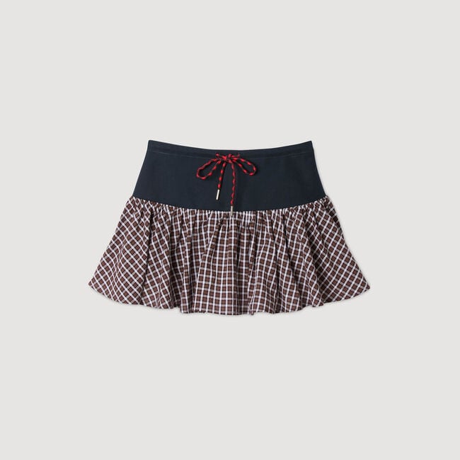 Checked skort