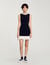 Mini knit dress with beaded neck