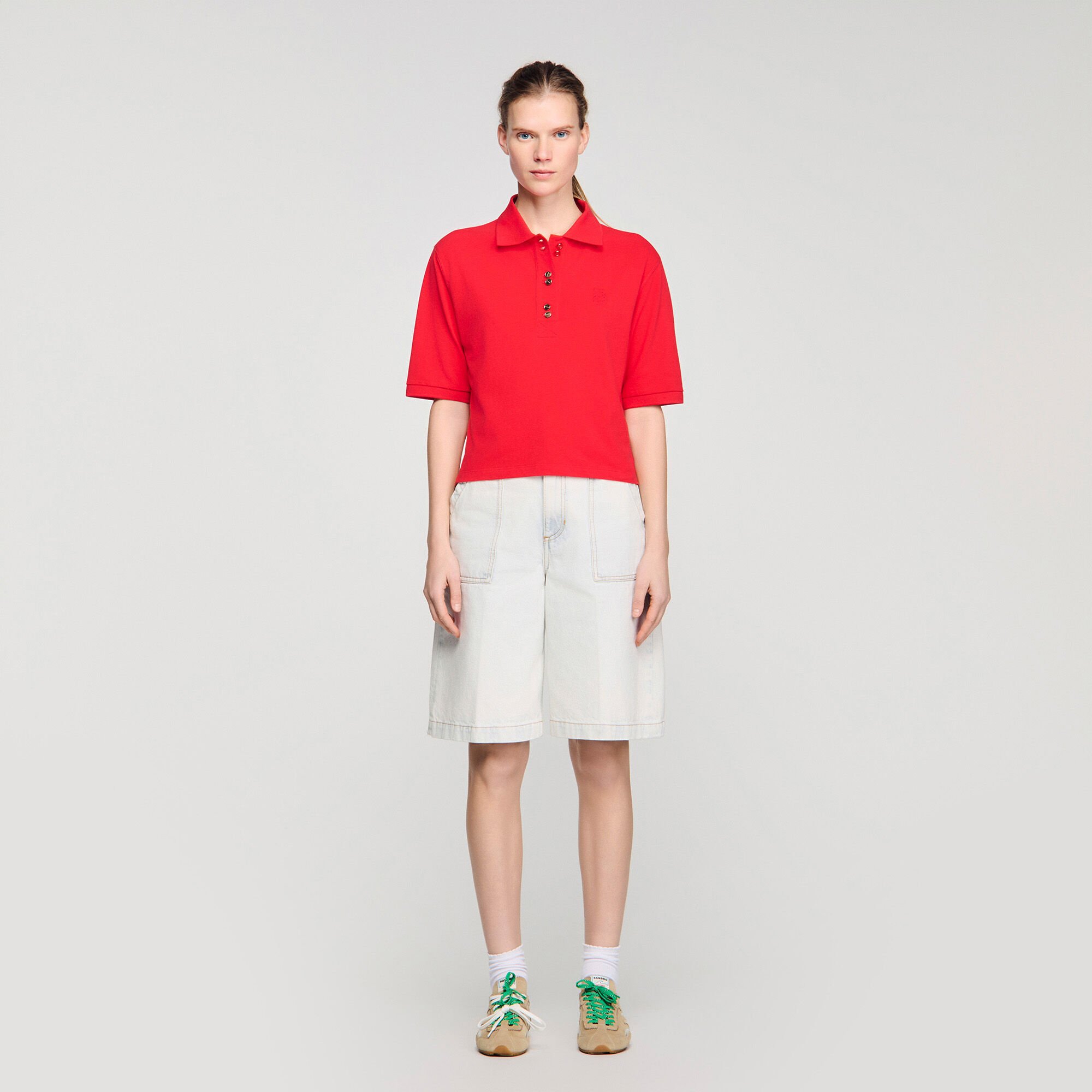 Fancy button polo shirt