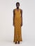 Maxi knit dress with fringes