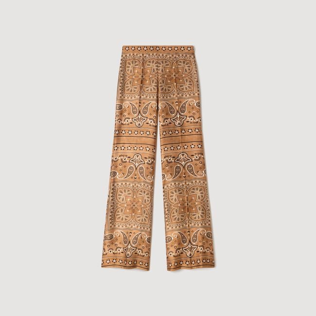 Bandana-print flowy trousers