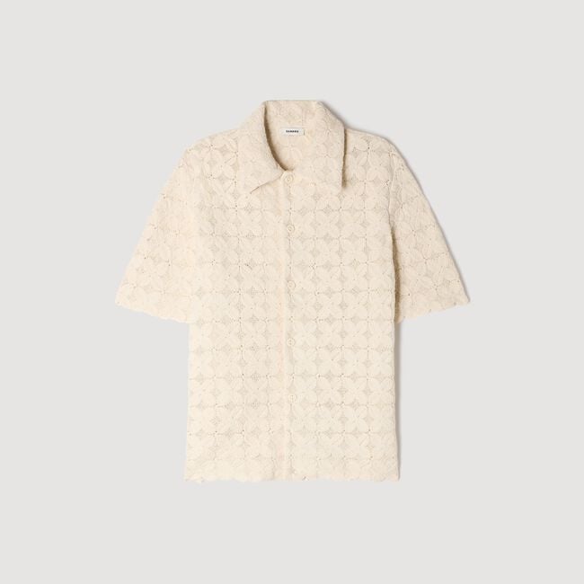 Cotton broderie anglaise shirt