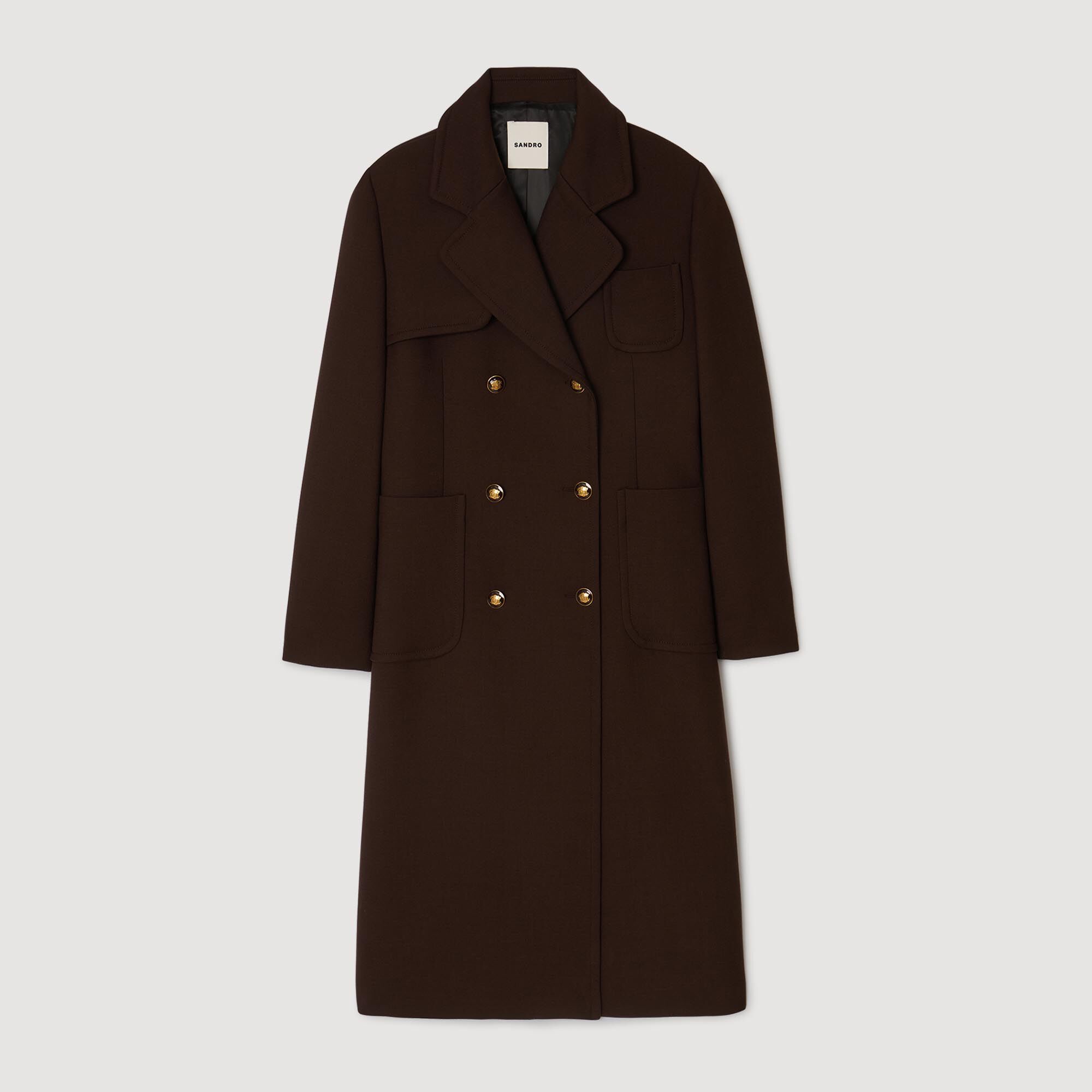 Long double-breasted coat