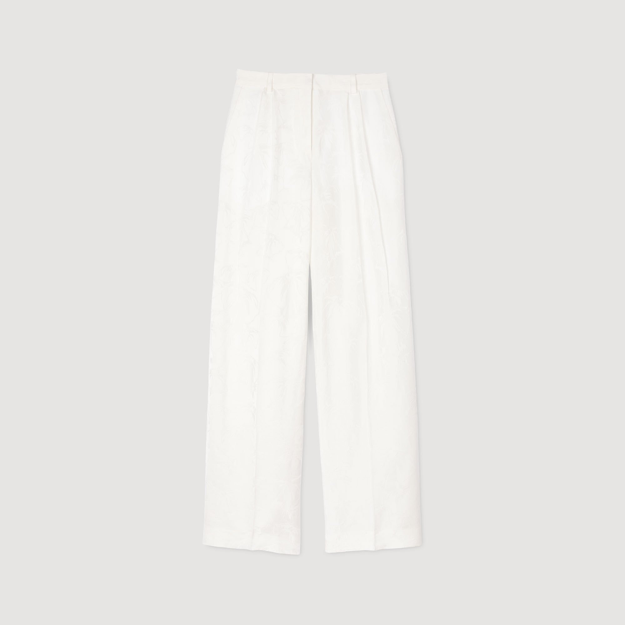 Jacquard flowers trousers