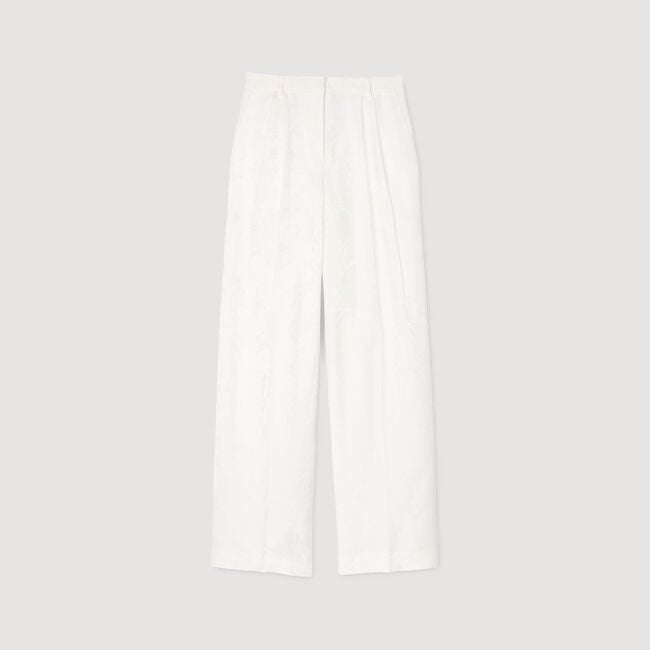 Jacquard flowers trousers