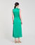 Draped satin-effect dress