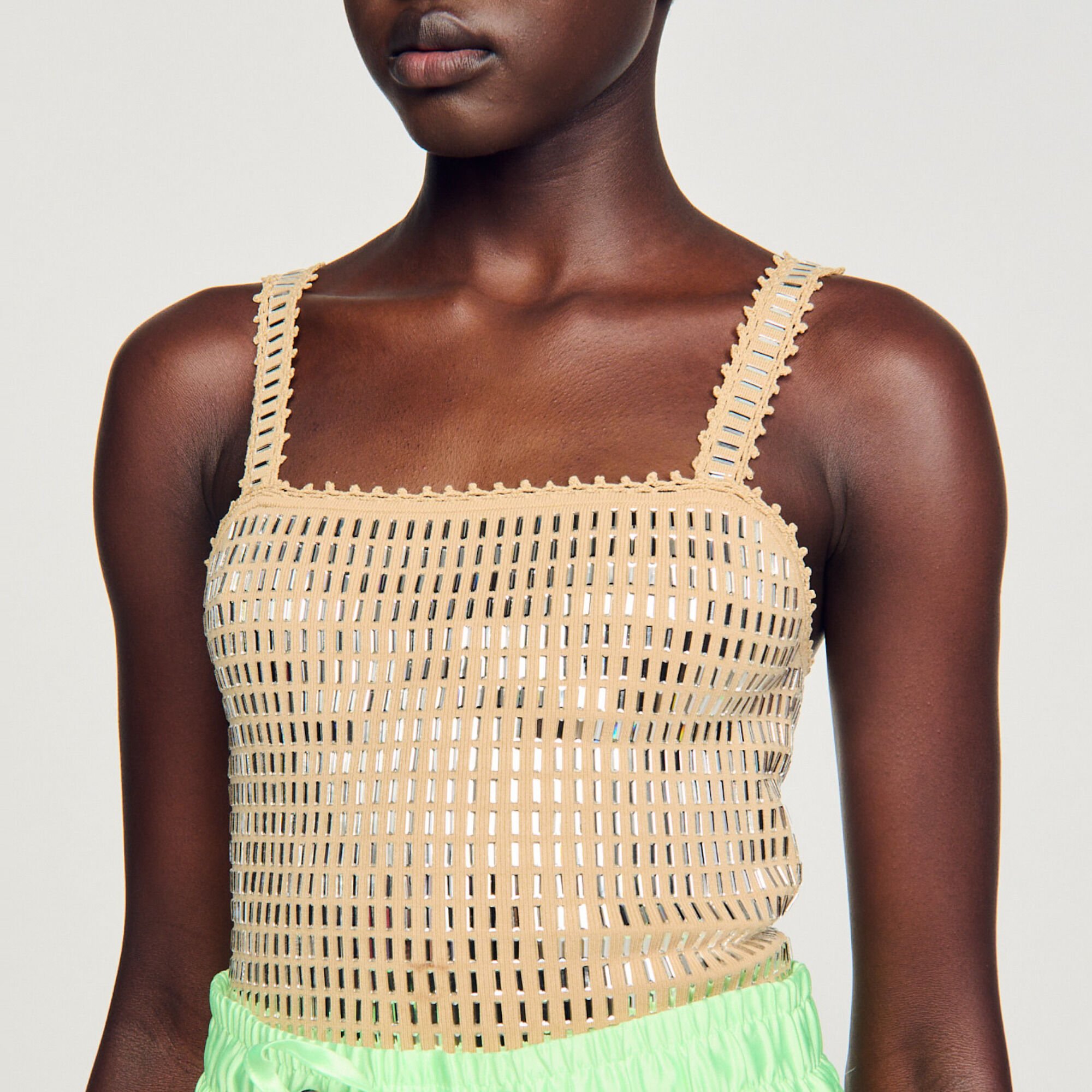 Rhinestone crop top