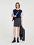 Dual-material knit sweater