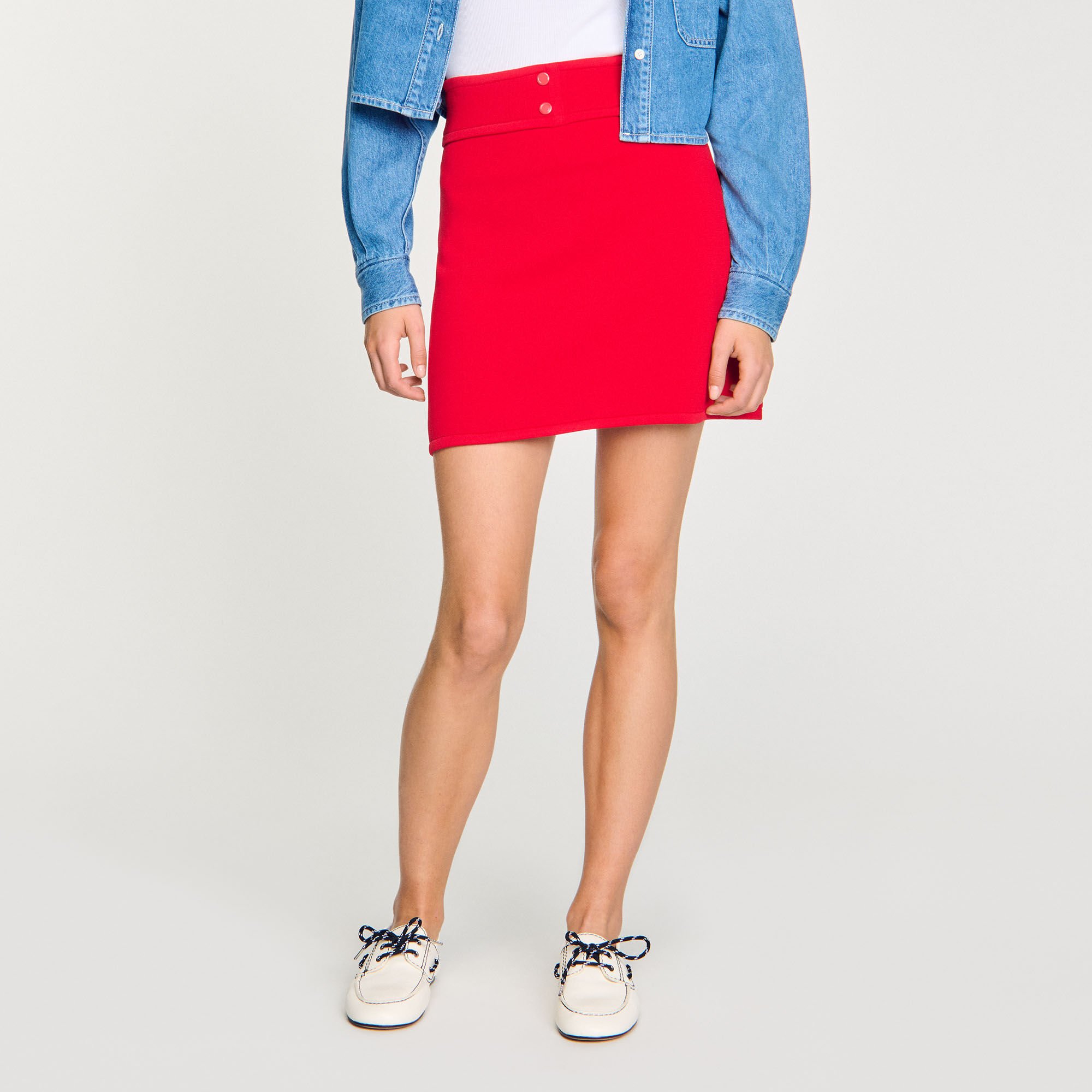Mini knit skirt